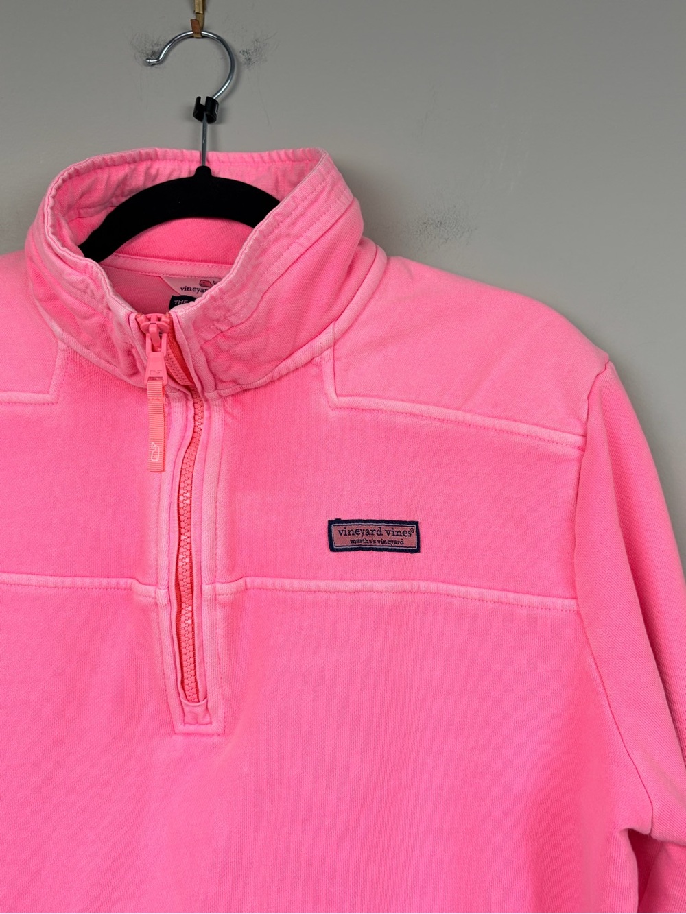 Vineyard Vines Pink Quarter-Zip Pullover - Picture 2 of 5